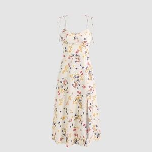 Cider Floral Corset Midi Dress
